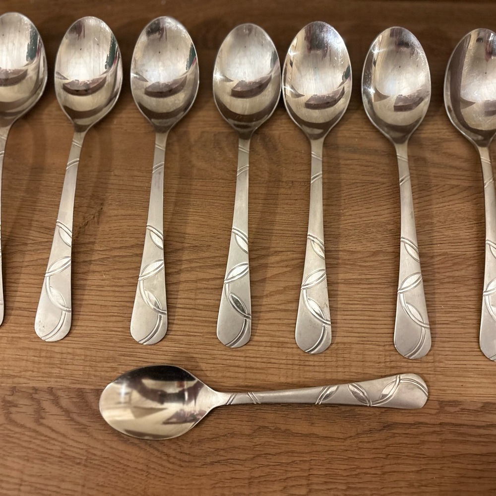 Cambridge‎ FELICITY Frosted & Glossy (7)  Soup Tablespoons And (1)  Teaspoon